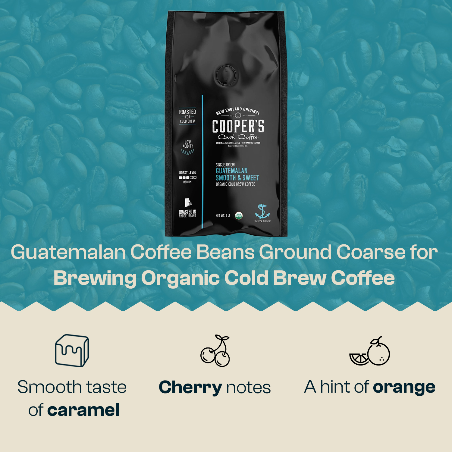 Cold brew coffee, Guatemalan, smooth coffee