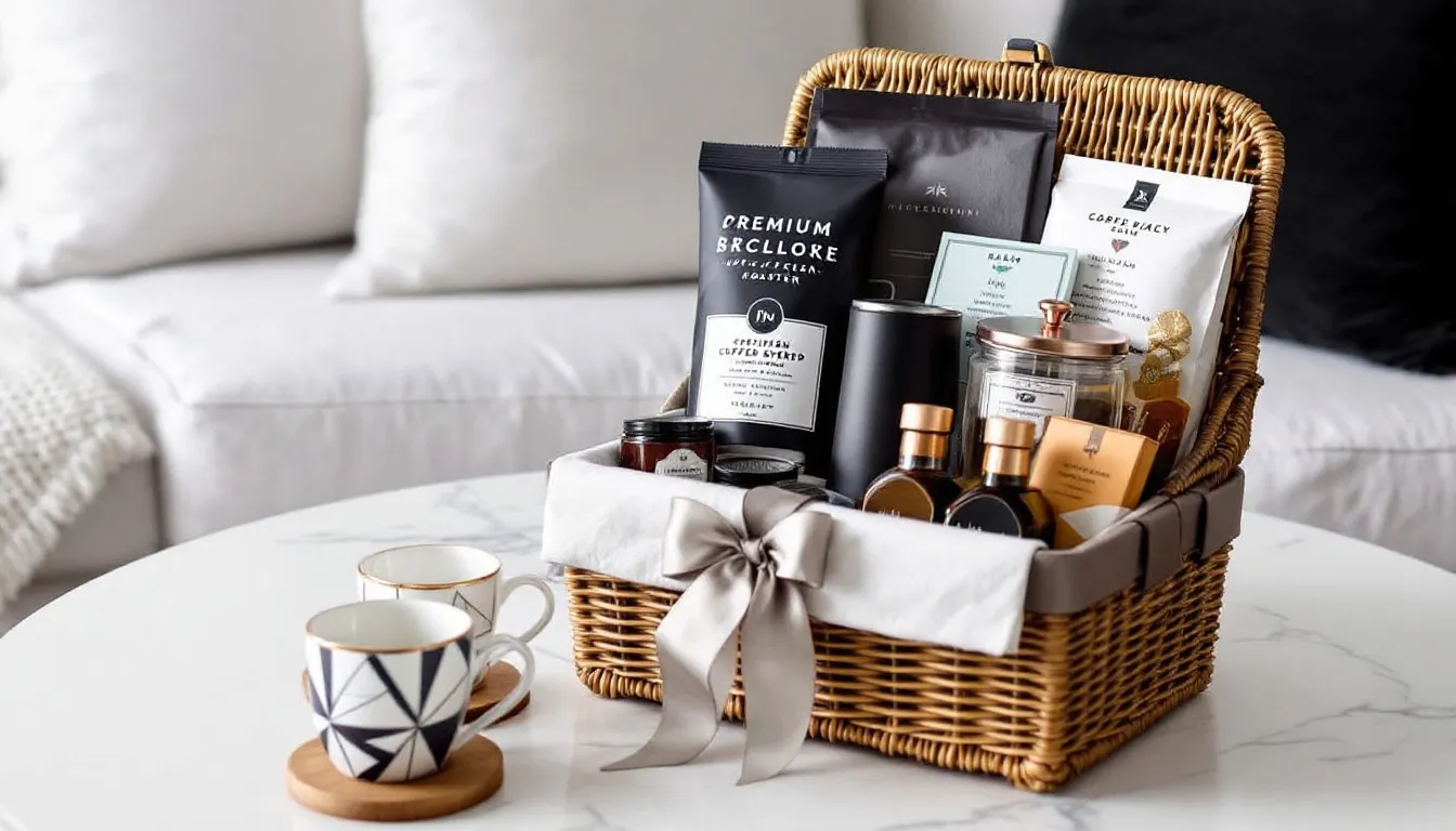 Luxury coffee gifts for men, including high-end coffee accessories.