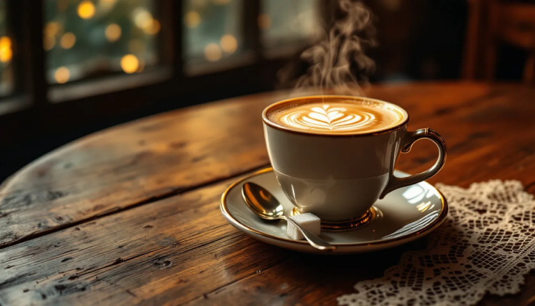 A steaming cup of whiskey coffee, showcasing the rich blend of flavors.