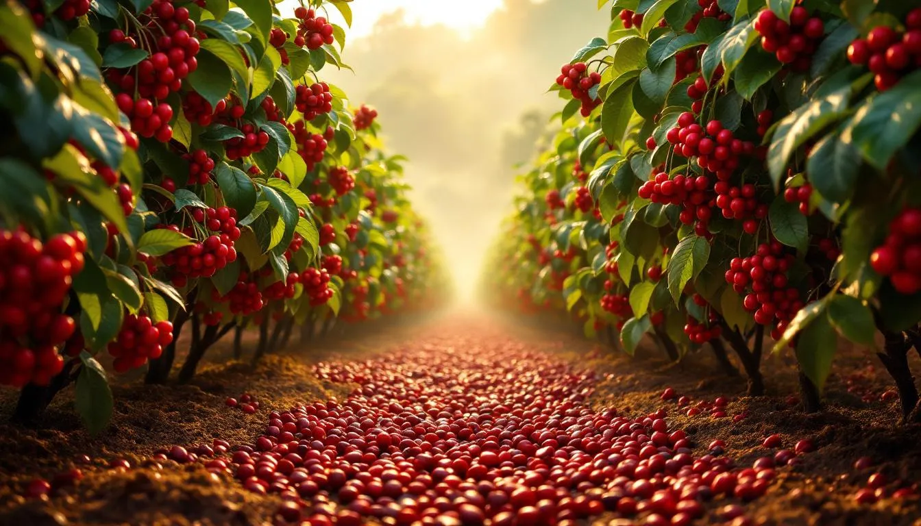 A scenic view of Colombian coffee plantations illustrating regional taste variations.