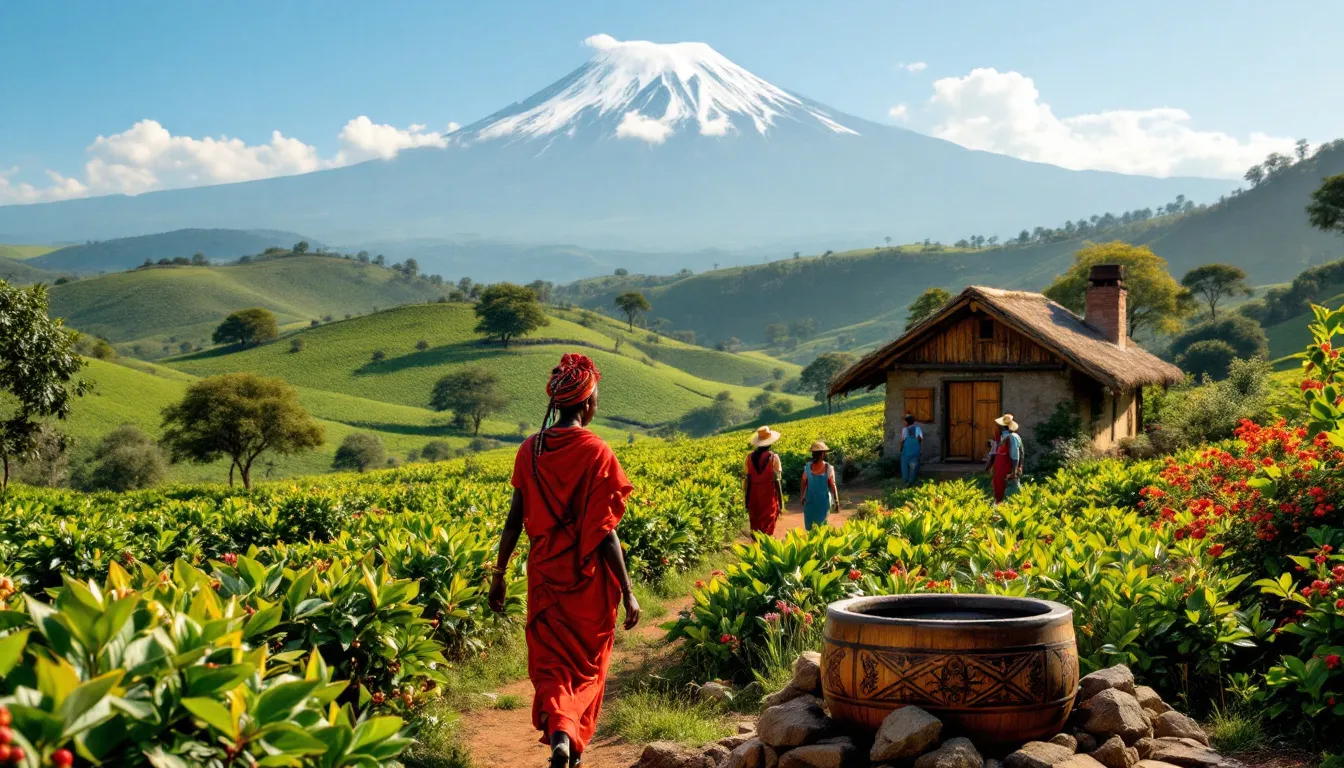 Highlighting sustainable sourcing and ethical practices in Kenyan coffee production.